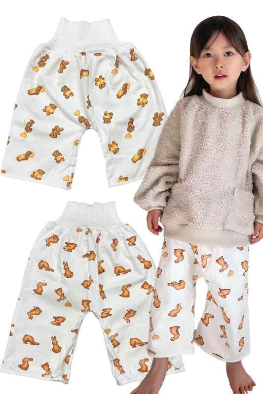 [Oeuf Soleil] おねしょズボン おねしょパンツ おねしょ おもらし 対策 (おねぽん 2枚セット) 女の子 男の子 トイレトレーニング コットン100%生地 防水 漏れ防止 子供用パジャマ