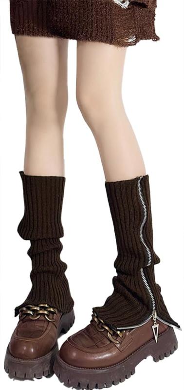 [Ekieta] レッグウォーマー 足首ウォーマー レッグウォーマー レディース 暖かい 防寒 靴下 y2k 修正された脚の形状 制服 カフスカバー 女性 レッグカバー ソックス ルーズソックス 冷え対策