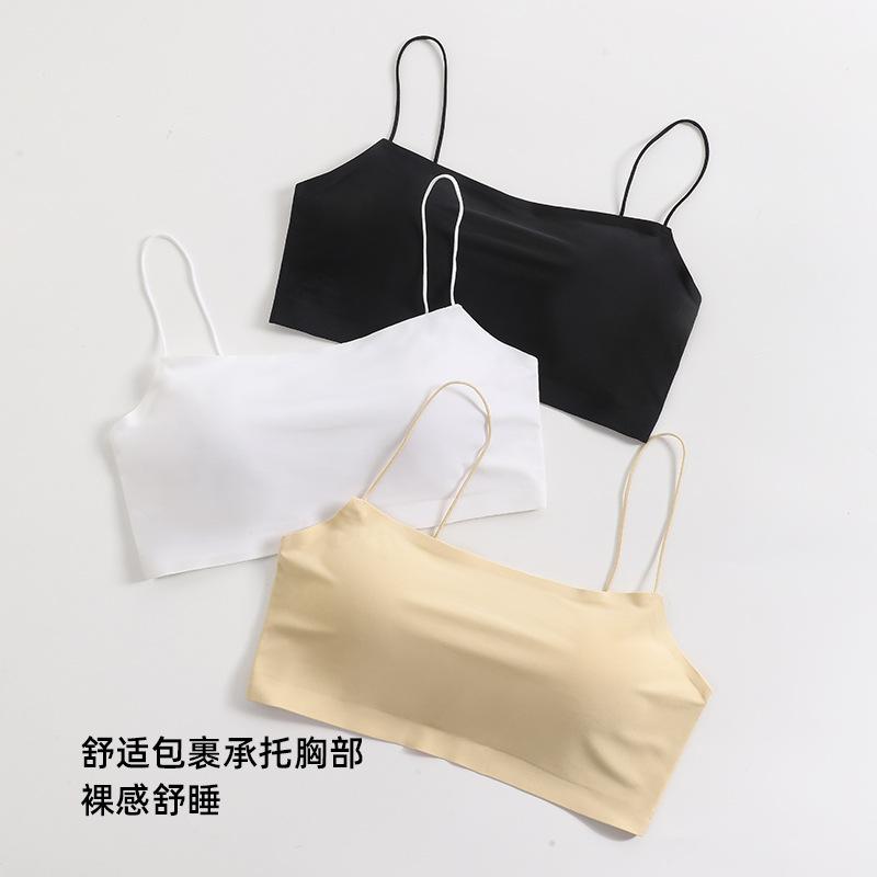 夏用 女性 薄手 接触冷感 無痕 キャミソール トップス クラシック ベーシック コーディネート 取り外し可能パッド 美背 細肩ストラップ 防透け 快適 白色 ブラック ベージュ オリーブグリーン グレー系 綿混 ニット素材 軽量 伸縮性 吸湿速乾 通勤