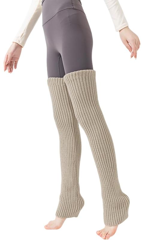 [Ekieta] レッグウォーマーニットレディース足首ウォーマー ロング暖かい 防寒【70CM長さ・滑り止めゴムバンド付き・脚の長さを見せる ・高伸縮】女性レッグカバー ルーズソックス 冷え対策