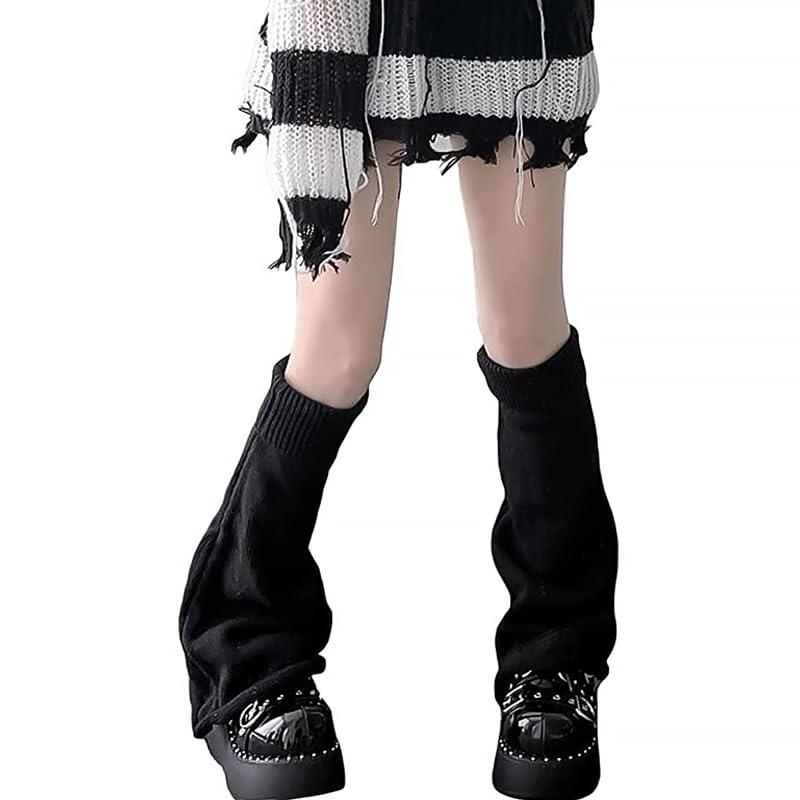 [Telendric] レッグウォーマー ルーズソックス レディース 冷え対策 制服 ソックス レッグカバー 靴下 スクール 通学 可愛い ニットロングソックス