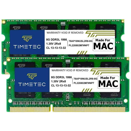 Timetec 16GB キット (2x8GB) Apple Late 2015 iMac (27インチ Retina 5Kディスプレイ付き) DDR3L 1867MHz / 1866MHz PC3L-14900 2Rx8 CL13 1.35V 204ピ Timetec 16GB キット (2x8GB) Apple Late 2015 iMac (27インチ Retina 5Kディスプレイ付き) DDR3L 1867MHz / 1866MHz PC3L-14900 2Rx8 CL13 1.35V 204ピ