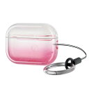 エレコム AirPods Pro 2 第2世代 2022年 用 ケース ソフトケース TPU カラビナ付き 強靭な耐久性 グラデーションカラー magsafe充電 ワイヤレス充電 対応 [グラデーションとラメが本体を華やかに彩