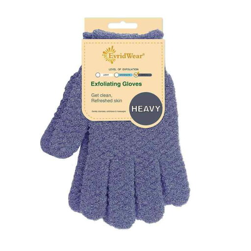 EvridWear Exfoliating Dual Texture Bath Gloves for Shower, Spa, Massage and Body Scrubs, Dead Skin Cell Remover, Gloves with ha EvridWear Exfoliating Dual Texture Bath Gloves for Shower, Spa, Massage and Body Scrubs, Dead Skin Cell Remover, Gloves with ha