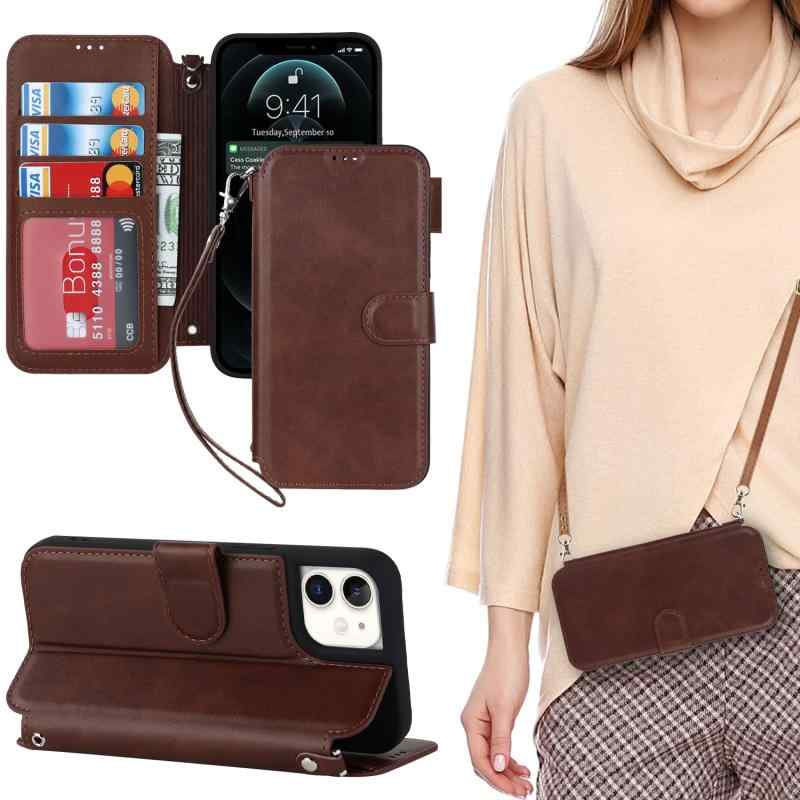 アイホン12 12pro アイフォン12 12pro ケース 手帳型 ショルダー 両立 軽量化 適用 ショルダーケース