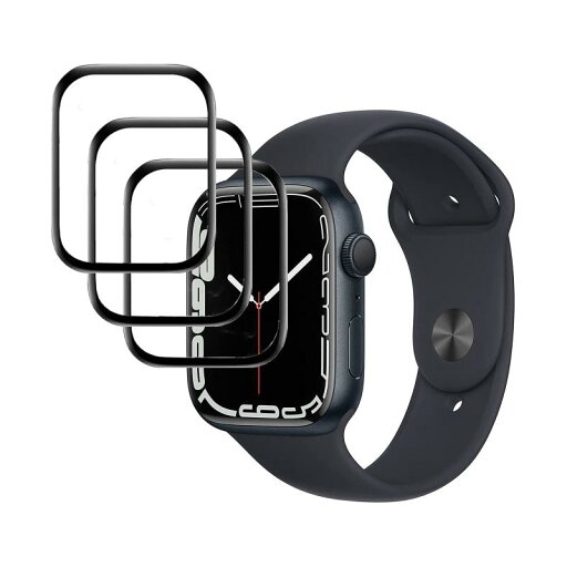 【3枚セット】ALLVD For Apple Watch 用液晶保護フィルム 全面保護 PET複合材 取扱簡単 3D全面保護 耐指紋 防爆裂 耐衝撃 撥油性 高透過率 指紋気泡防止 高感度タッチ 装着簡単 (41MM) 【3枚セット】ALLVD For Apple Watch 用液晶保護フィルム 全面保護 PET複合材 取扱簡単 3D全面保護 耐指紋 防爆裂 耐衝撃 撥油性 高透過率 指紋気泡防止 高感度タッチ 装着簡単 (41MM)