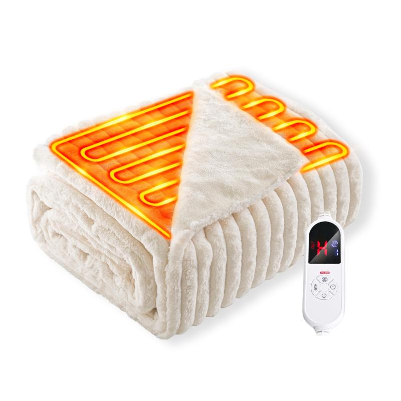 電気毛布 掛け敷き兼用 【2025冬新モデル・AI過熱保護機能&二枚合わ仕様】 電気ブランケ ...