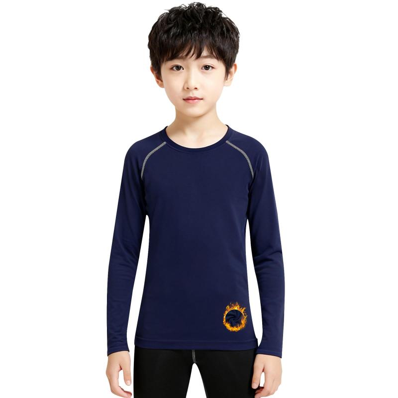 [Barifall] スポーツ インナー キッズ アンダー シャツ 裏起毛 コンプレッションウェア パワーストレッチ 長袖 UVカット吸汗速乾 スキーウェア 子供用