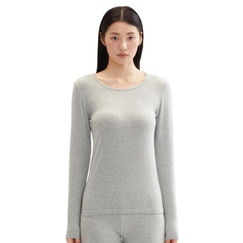 [Rovidorx] インナー レディース 長袖 あったかインナー ヒートテック インナーシャツ アンダーウェア 肌着 防寒 アンダーシャツ 保温インナー 通気 綿95 春 秋