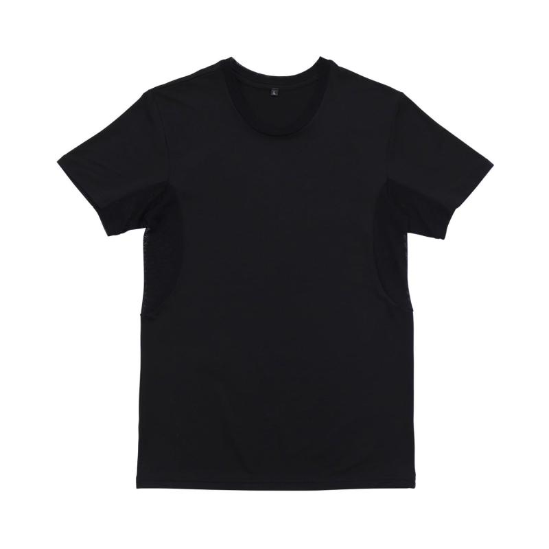 [Airin] クラシック メンズ インナー 肌着 半袖 接触冷感 エリワキ部分メッシュ 丸首 Tシャツ UVカット..