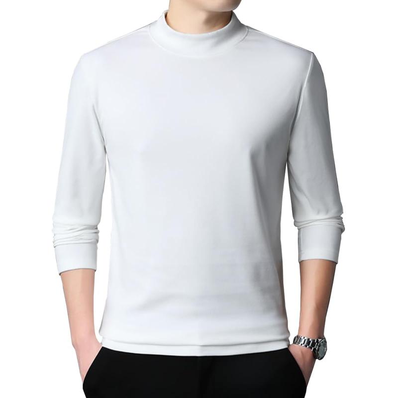 [OkYiLi] あったか メンズ インナー 両面起毛 秋冬 tシャツ 長袖 ロンT ヒートテック ハイネック 防寒..