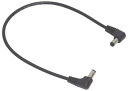 オーディオファン DCプラグコード DC 内径2.1mm 外径5.5mm 両端子 オス L字 90° 延長 中継 ブラック 約0.3m(2)