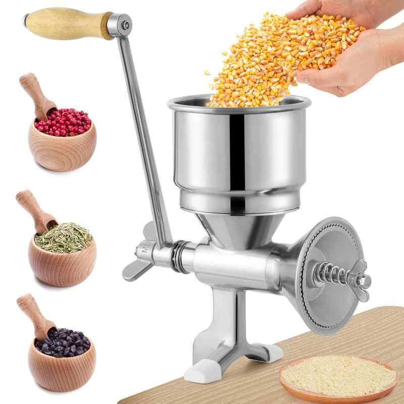 NEWTRY 手挽き穀物製粉機 手動 家庭用 DIY 小型 トウモロコシ、ごま、小豆、大豆、米、キビ、コショウ..