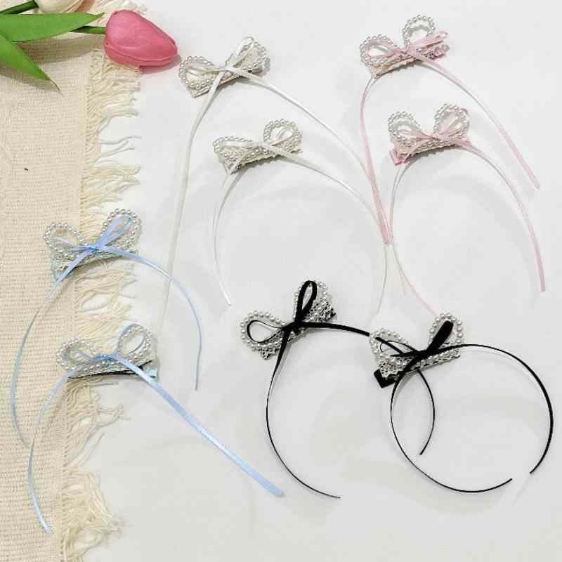 Hair Pin, Comb - 子供用 ヘアクリップ かわいい ピンク ブラック ブルー ホワイト 布製 手作り 蝶結 リボン 甘い フレッシュ スウィート 春 ヘアアクセサリー ベビー ガールズ 髪飾り
