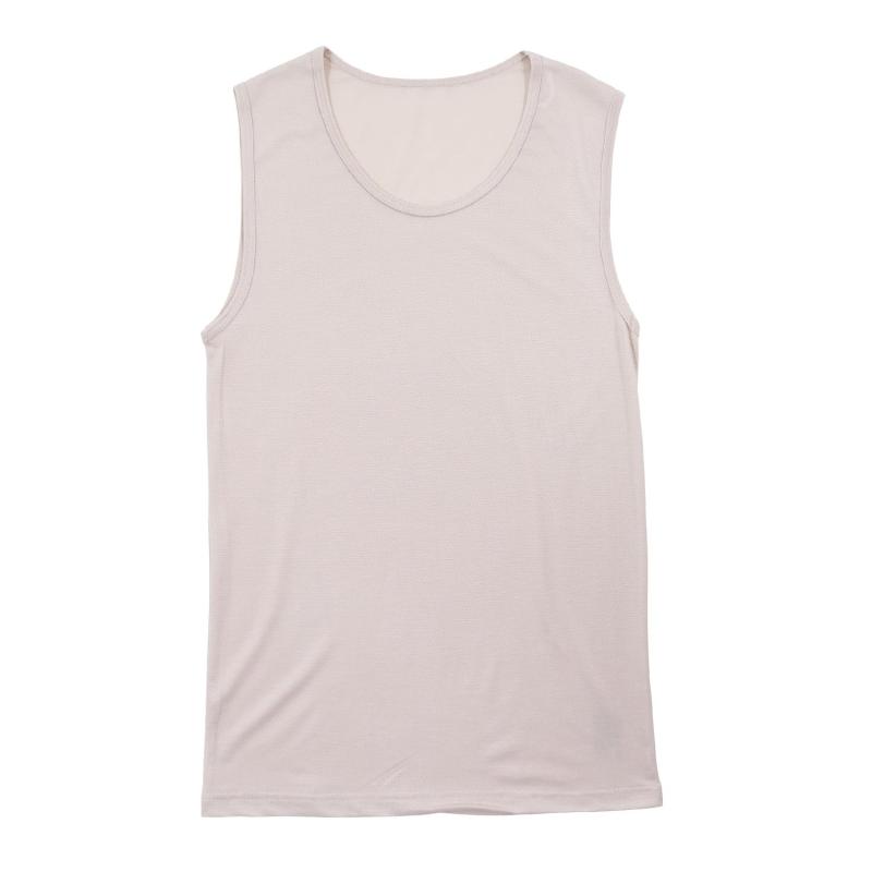 [Airin] メンズインナー ラウンドネック サーフシャツ (M/L/LL) (ホワイト/ベージュ/ライトグレー) 572