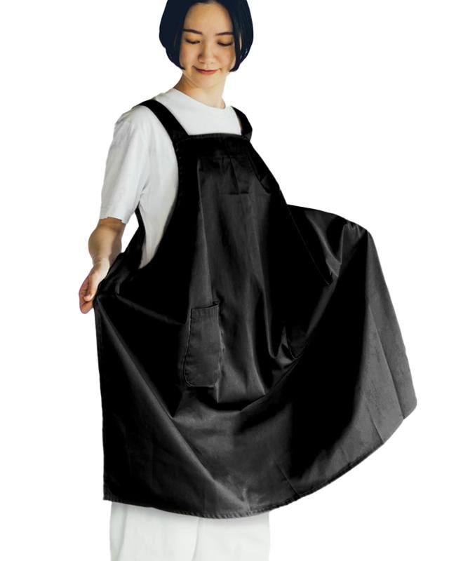 エプロン 黒 レディース メンズ ポリエルテル100％ 速乾 撥水 シワ防止 耐久 H型 クロス シンプル 女性..