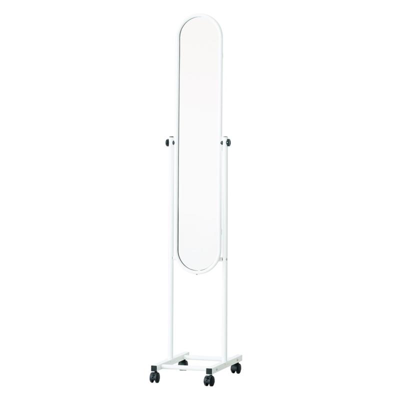 永井興産(Nagai Kosan) パイプスタンドミラー(キャスター付) ホワイト 高さ157cmNK-108商品サイズ(約):幅30×奥行37.5×高さ157cm商品重量(約):4.3kg素材:スチール、ミラー(3mm厚) 塗装:粉体塗装...