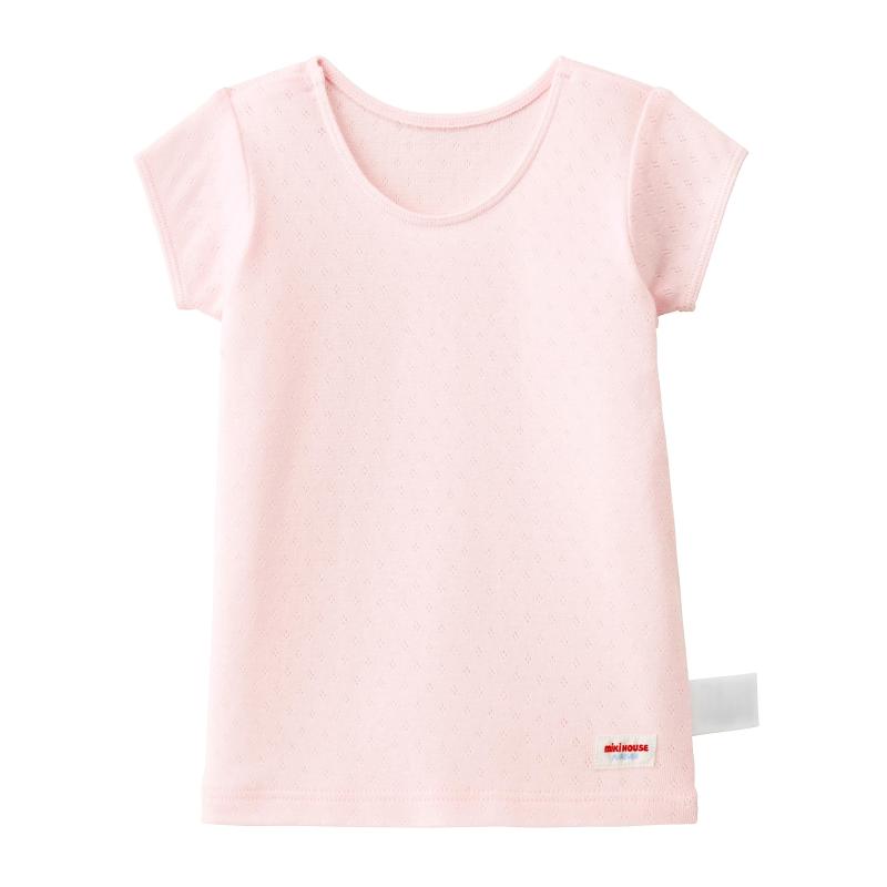 【 ミキハウス 】 Tシャツ 肌着 半袖 無地 シンプル 女の子 ベビー キッズ 子供服 抗菌 抗ウイルス 日..