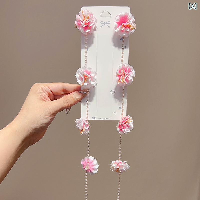 キッズ 女の子 ヘアアクセサリー かわいい 花朵 蝶 流蘇 チェーン ビーズ ピンク イエロー パープル ブルー 夏 ヘアクリップ バタフライ フラワーモチーフ 星型 向日葵 軽やか セット 子供用 普段使い