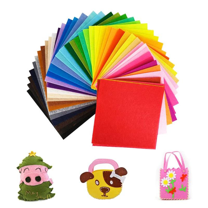 サムコス フェルト生地シート 不織布 羊毛フェルト クラフト DIY手芸用 材料 ハンドメイド 手作り 工芸品 幼稚園の装飾 カラフル(3.0)