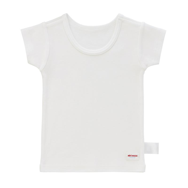 [ミキハウス] Tシャツ 肌着 半袖 無地 男の子 女の子 ベビー キッズ 子供服 抗菌 抗ウイルス 日本製 綿..