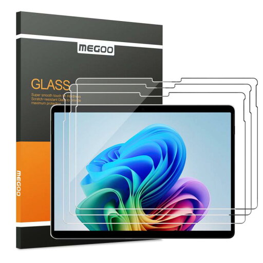 MEGOO【3枚入】ガラスフィルム Surface Pro 11 2024/Surface Pro 9/Pro10、Pro8/ProX 保護フィルム 高鮮明度/キズ防止 サーフェイス Pro 13インチ 専用 強化フィルム MEGOO【3枚入】ガラスフィルム Surface Pro 11 2024/Surface Pro 9/Pro10、Pro8/ProX 保護フィルム 高鮮明度/キズ防止 サーフェイス Pro 13インチ 専用 強化フィルム