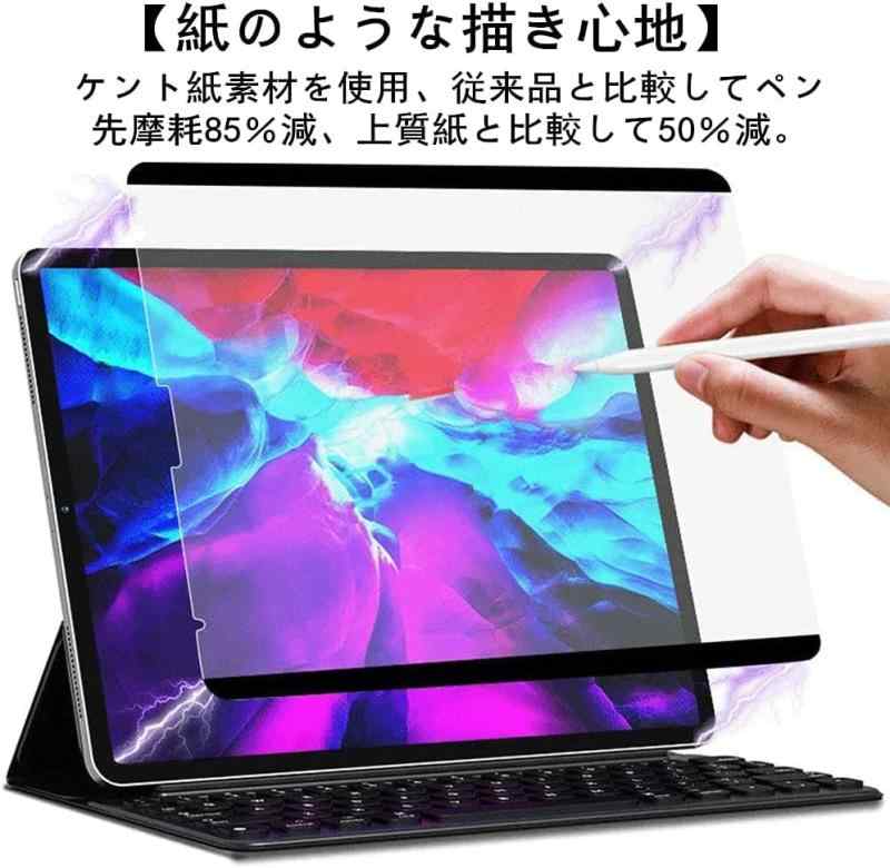【2枚セット】iPad Pro 11 2024 用 ペーパーテクスチャ フィルム 紙のような描き心地 着脱式 ケント紙 iPad Pro 11インチ 着脱式 ペーパータイプ フィルム マグネット タイプ ケント紙タイプ 反射防