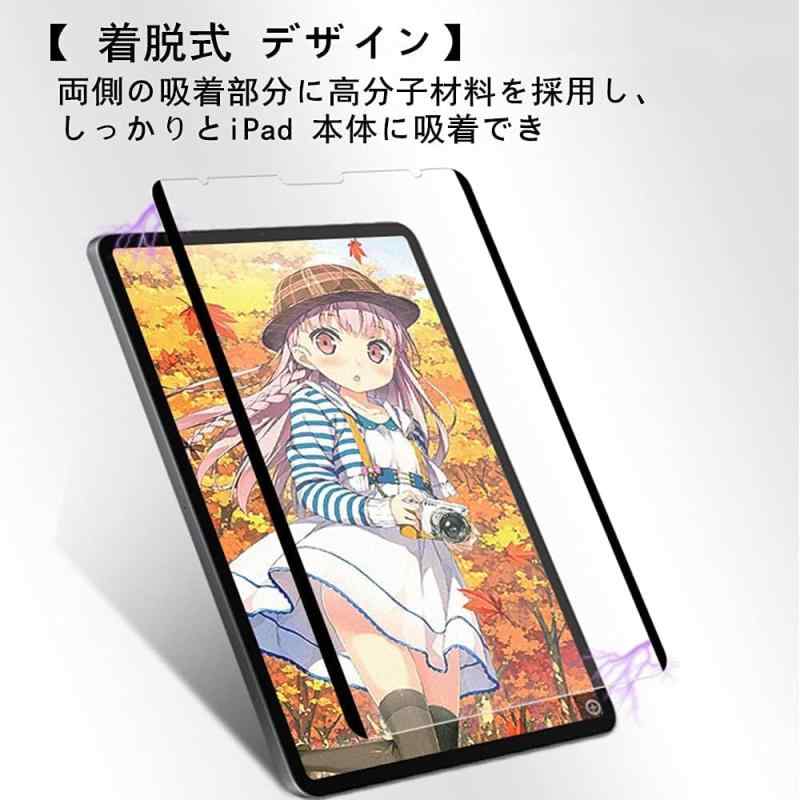 【2枚セット】iPad Pro 11 2024 用 ペーパーテクスチャ フィルム 紙のような描き心地 着脱式 ケント紙 iPad Pro 11インチ 着脱式 ペーパータイプ フィルム マグネット タイプ ケント紙タイプ 反射防