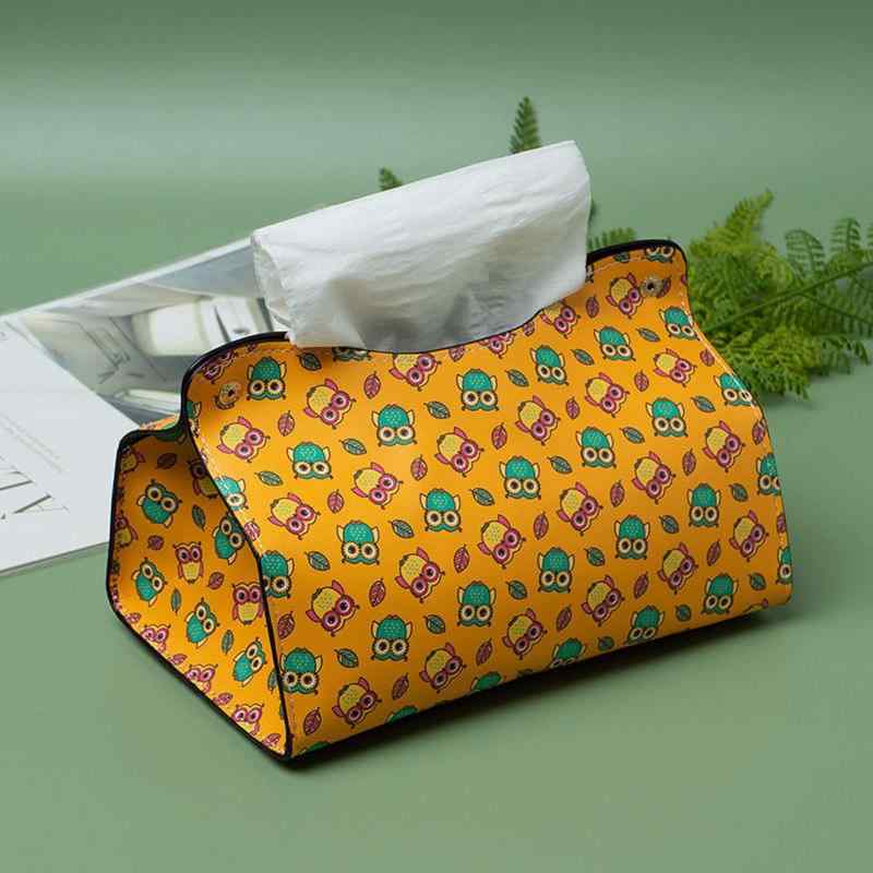 LAYMEKK ティッシュケース 北欧 スタイル レザー ペーパータオルケース 使いやすい 防水性 車用 ティッシュボックス 卓上収納 オフィス ティッシュケース [2]