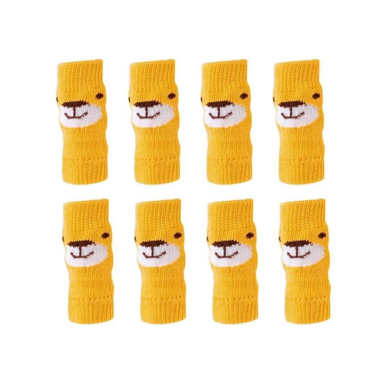 犬ソックス 柔らかいペット用レッグウォーマー 綿 ペット 犬 脚 靴下 かわいい 滑り止め8個