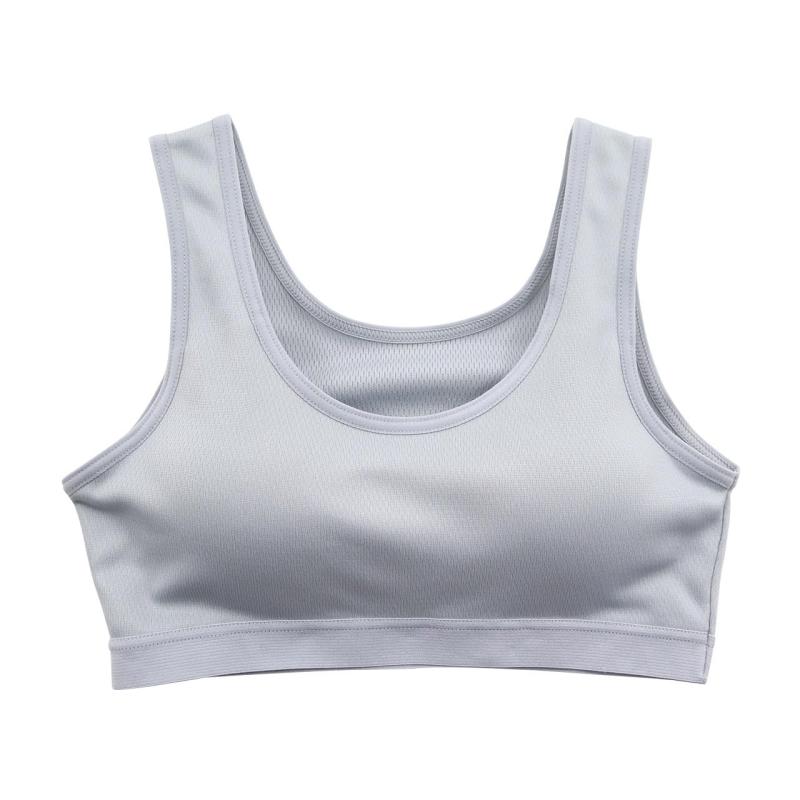 [Airin] ハーフカップブラキッズインナー ハーフトップ カップ付き 下着 プラトップ 裏ハニカムメッシュ 挿入カップ UVカット 女児インナー B柄ガールズ