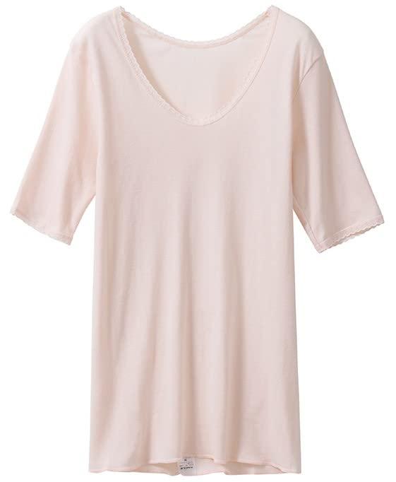 [アングル] アンダーシャツ 5分袖 レディース