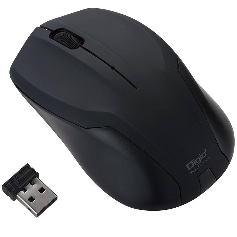 Digio2 マウス 無線 静音 3ボタン BlueLED(2.0)