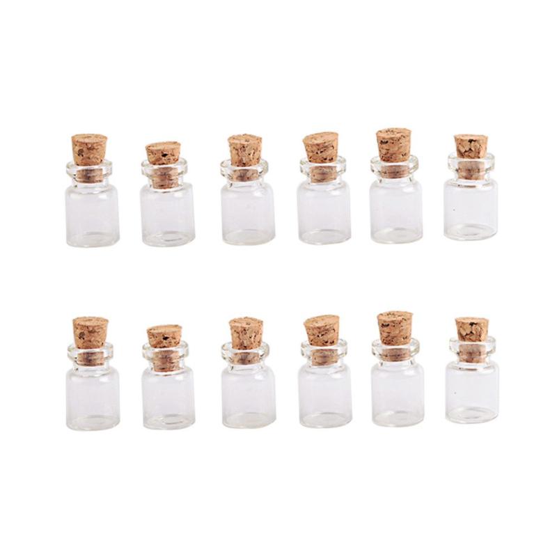 0.5ml 0.8ml 1.4ml 2ml 2.3ml 4ml 5mlコルク透明なガラス100個セット 手作りのびん試験管ボトル(3.0)