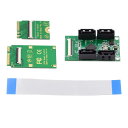 xiwai Mini PCI-E & NGFF A+E - SATA 3.0 4ポートアダプターケーブル 6Gbps - SSDストレージ容量を拡張(2)