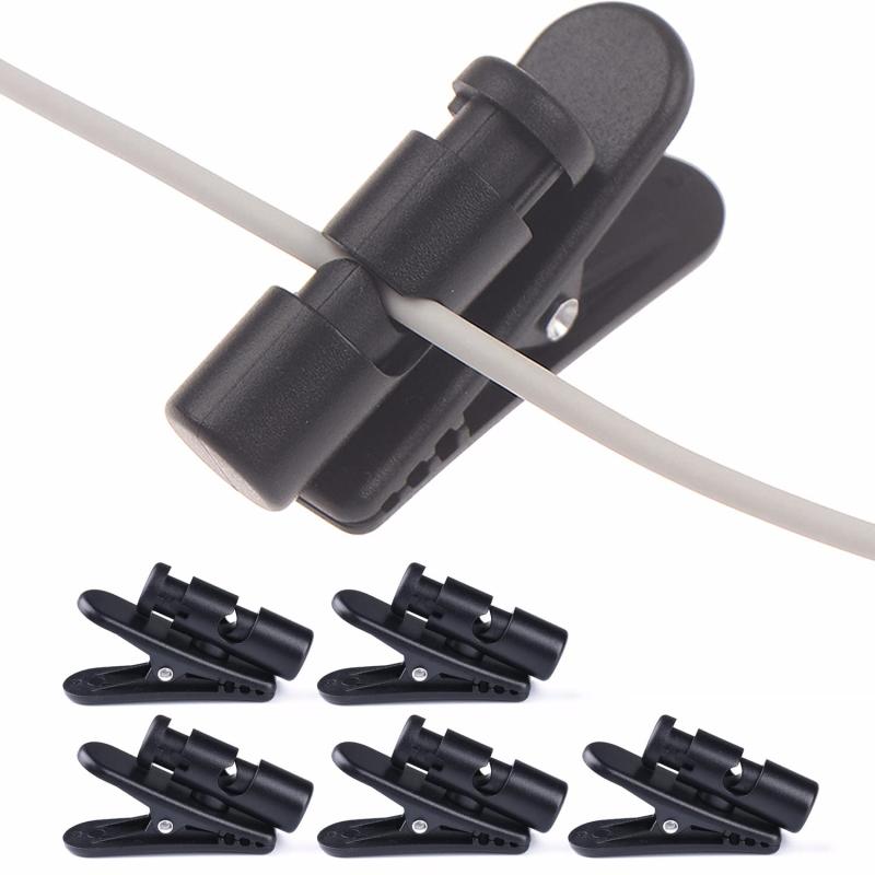 ZHEJIA イヤホンクリップ 携帯クリップ アクセサリー 5個入 2.5-4.0mm ケーブル整理 固定 360度回転可..