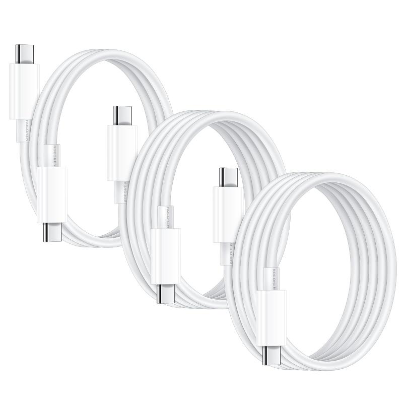 Rocoren 60W USB C to Type C 充電ケーブル【3本セット: 2M+2M+1m TPE材質 PD 急速充電 】
