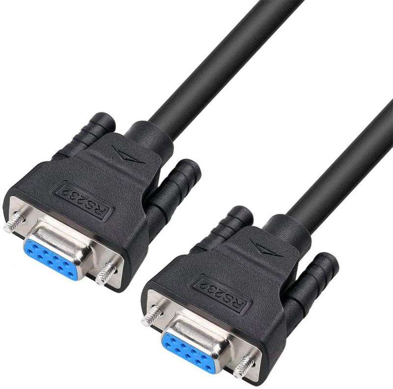 DTECH RS232C シリアル ケーブル クロスケーブル ヌルモデムケーブル D-Sub9ピン メス - D-Sub9ピン メス DB9 Null Modem Cable