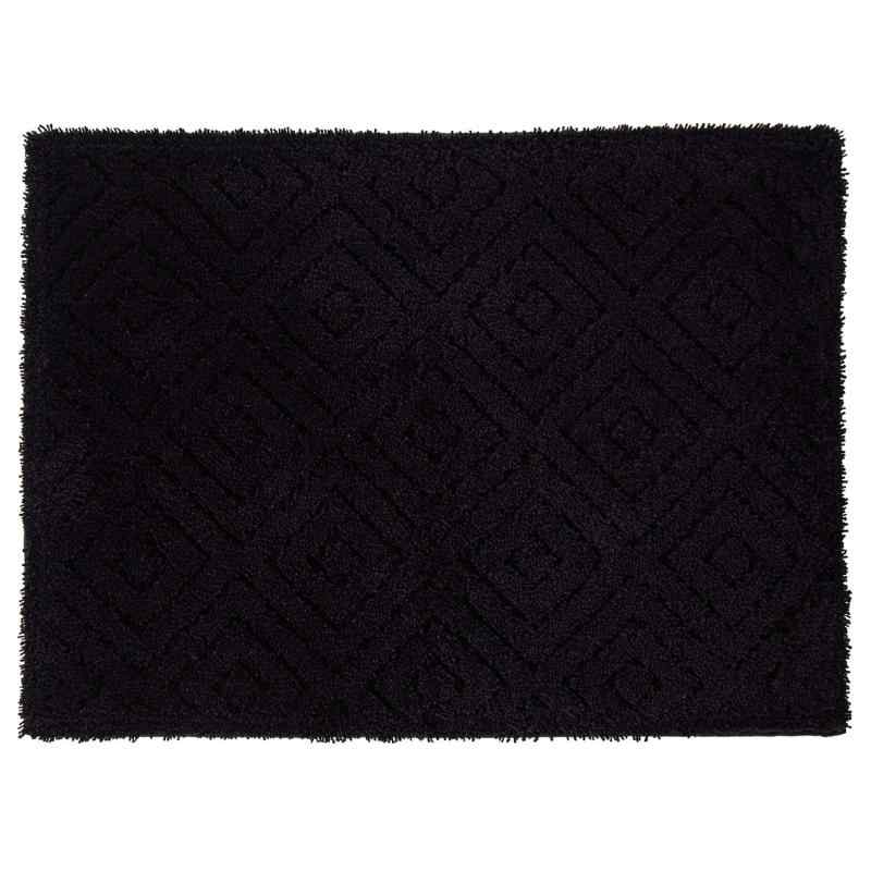 オカ(OKA) 乾度良好ピュール バスマット 約45cm×60cm ブラック (お風呂マット 大判 浴室 おしゃれ 洗面所 足ふきマット 抗菌 防臭 吸水 速乾 洗える)サイズ：約45cm×60cmマットの厚さ:約17mm素材：アクリル10...