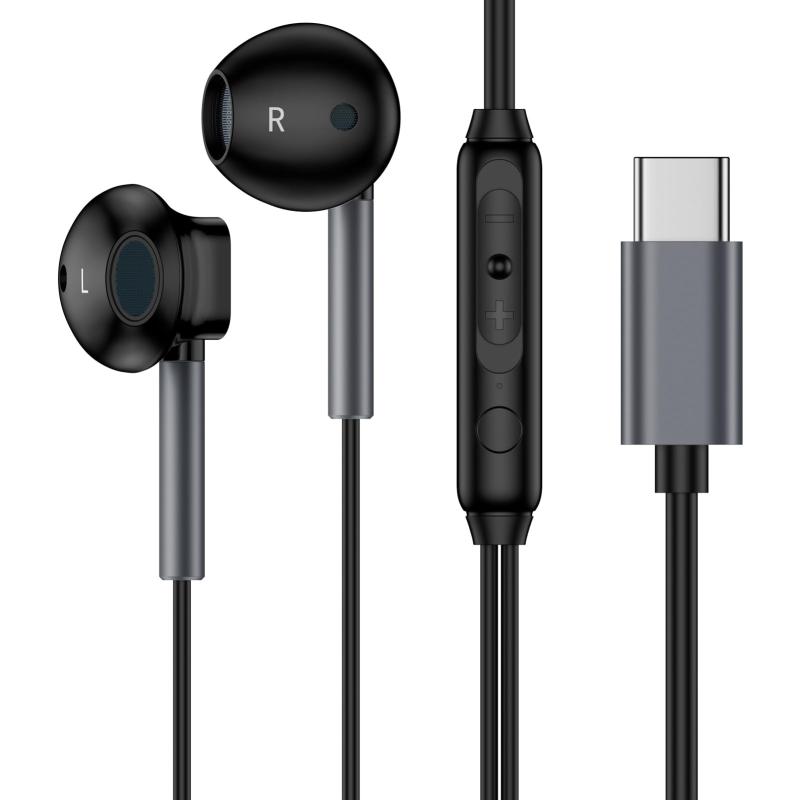 iPhone15 用 イヤホン有線 マイク付き 重低音 タイプc イヤホン