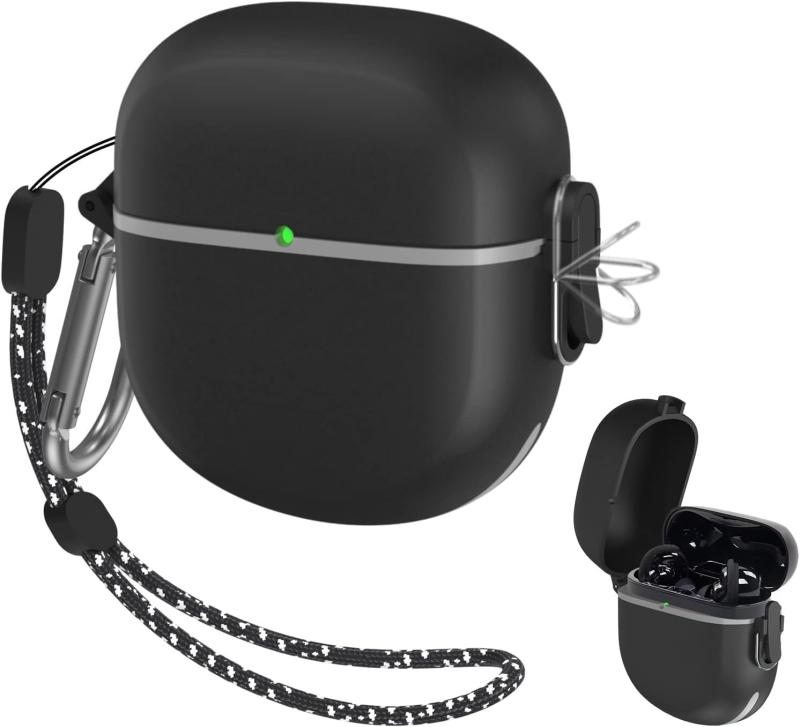 CONTEME ポータブル シリコン保護カバー イヤホンケース Bose Quiet Comfort Earbuds II 2022/ Bose QuietComfort Ultraケース (2023)用、ソフト 耐衝撃 防塵 Bose QC ケーススト