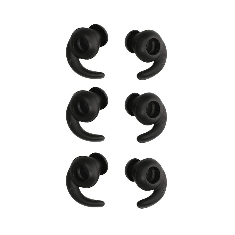 kwmobile 落下防止 イヤーフック JBL Reflect BT対応 - ズレ防止 固定 イヤーピース 黒色