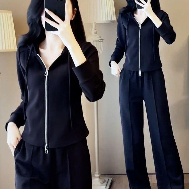 ・柄: 無地・パンツ丈: ロング・流行要素: ジッパー・加工: ステッチ・主な素材: ポリエステル・スタイル: シンプル・セットスタイル: パンツセット・カテゴリ: カジュアルセット・袖タイプ: スタンダード・袖丈: 長袖・対象: 女性
