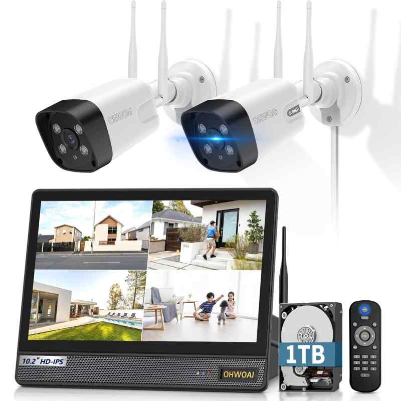 【ダブルアンテナ・双方向通話・𝟏𝟑𝟎°広角】防犯カメラ ワイヤレス モニター付..