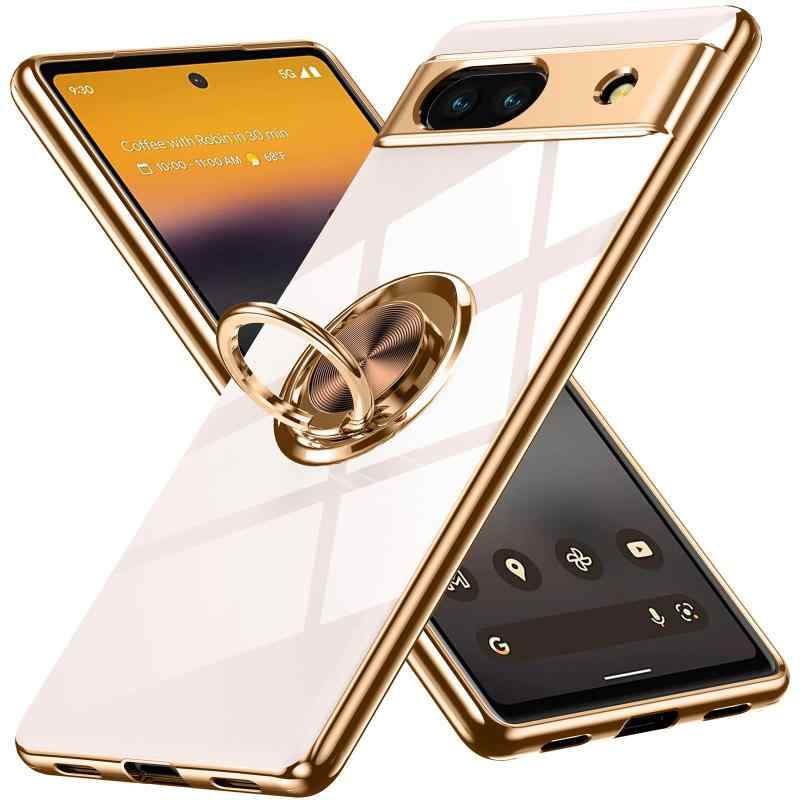 Pixel 8a ケース リング付き Google ピクセル8a 用 カバー Uovon スマホケース スタンド機能 薄い 車載ホルダー 対応 携帯カバー 軽量 ストラップ穴付き おしゃれ