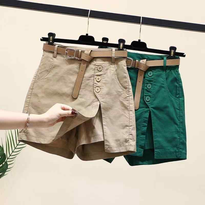レディース ワイドパンツ コットン 素材 ゆったり シルエット 伸縮性 切り替え デザイン 松腰 ゴム 履き 気質 通勤 普段使い カジュ 色 黒 緑 白色 アイボリー 夏 春夏 軽量 吸湿速乾 機能 女性用 長丈 スカートパンツ スタイル ファッション