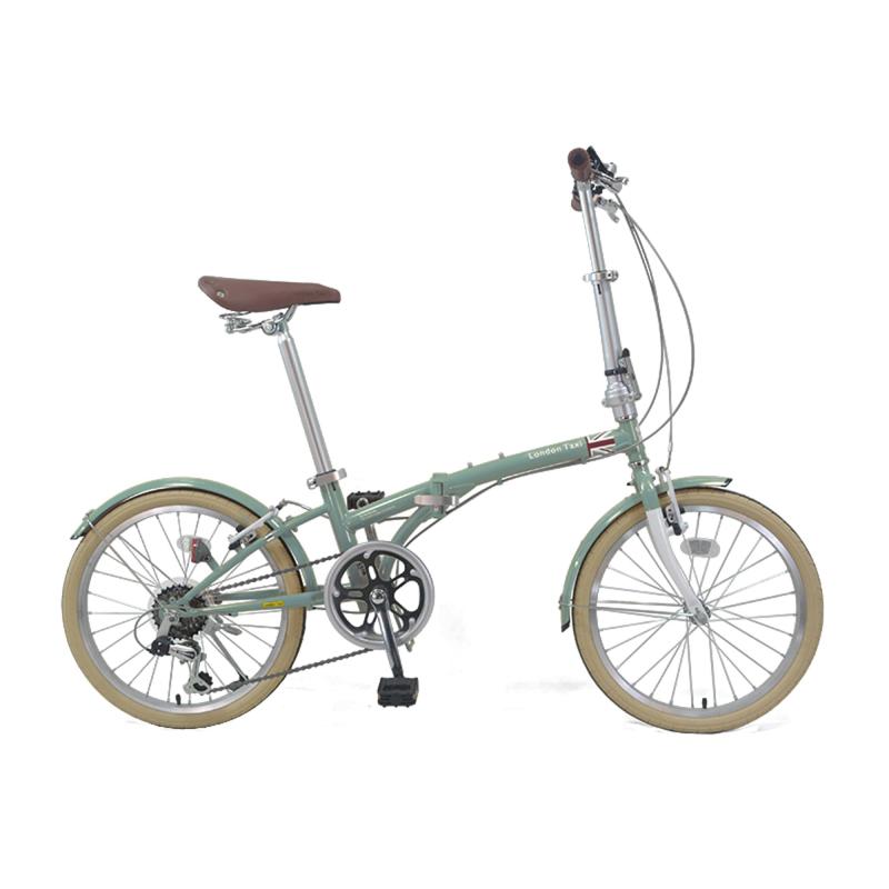 折りたたみ自転車 20インチ スチール シマノ製 6段変速 スタンド付き