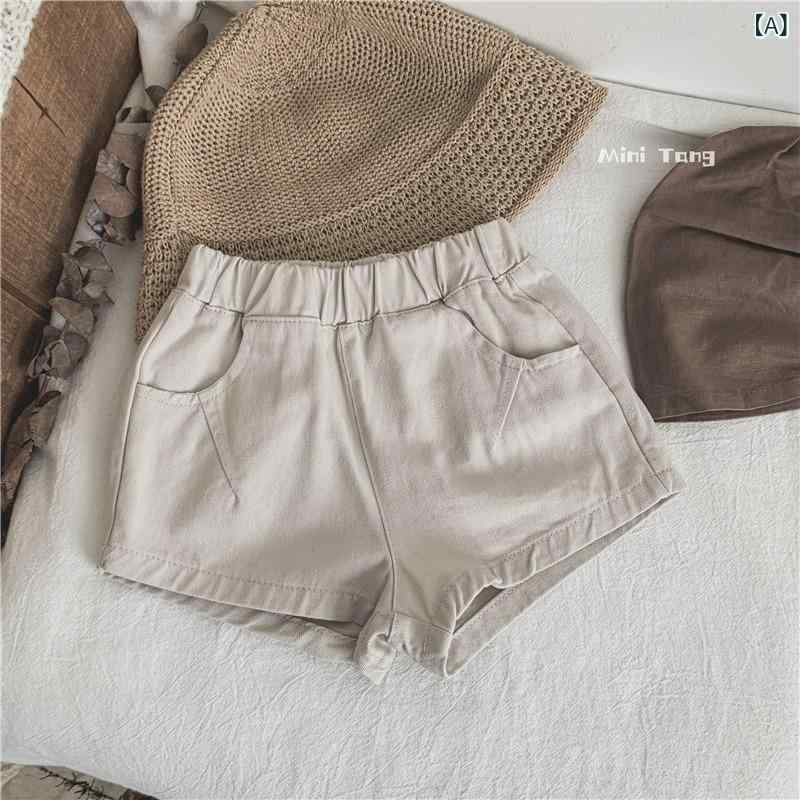 子供 短パン 男の子 女の子 糖果色 カラフル 綿 素材 柔軟 肌触り 夏 春夏 シーズン 米白 苔緑 卡其 浅軍緑 ブ…