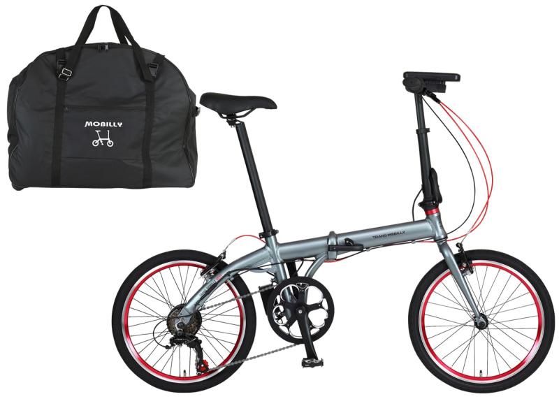 旅に出よう 輪行セットII(電動)TM NEXT206 持ち運ぶためにつくられた軽量折りたたみ電動アシスト自転車 20インチ+輪行キャリーバッグ(キャスター付き) セット 92216