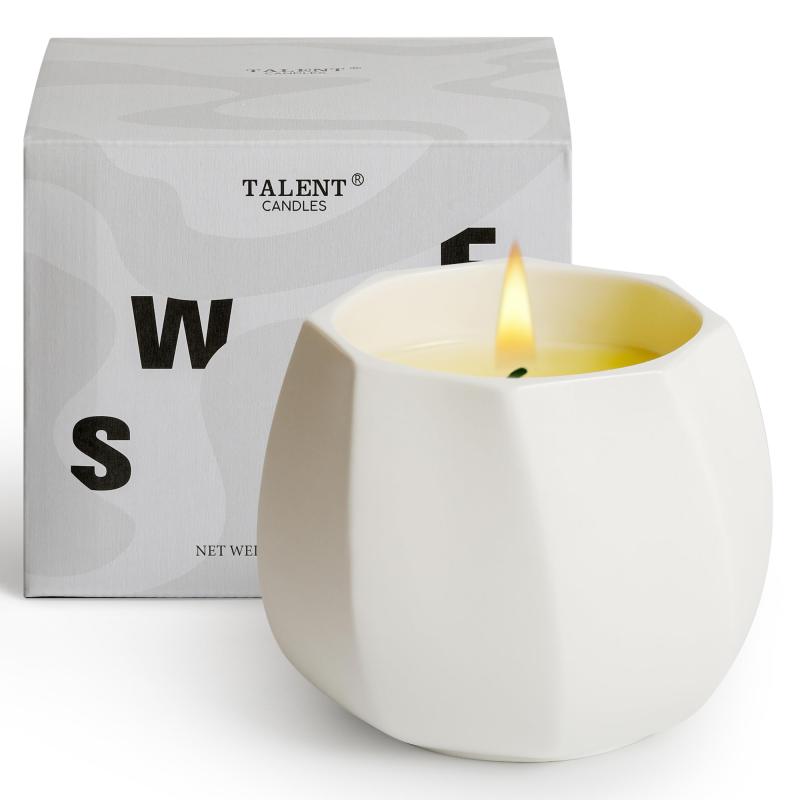 TALENT CANDLES アロマキャンドル現代的な容器デザイン 天然ソイワックス ホームフレグランス 399g ギ..